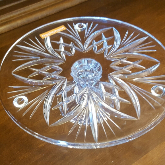 NACHTMANN Other - *SOLD* NACHTMANN CRYSTAL TART PLATE ON PEDESTAL